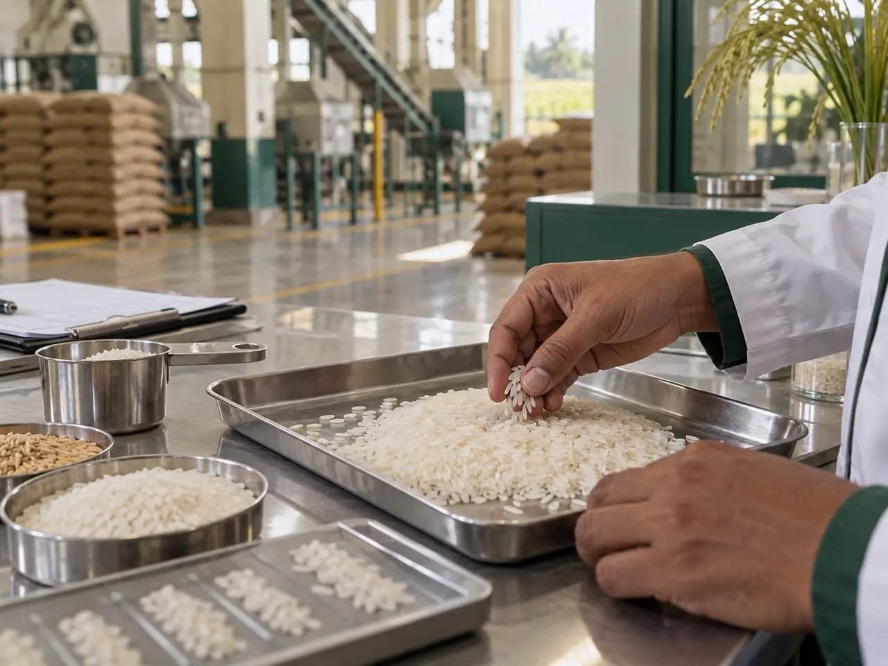 Rice quality inspection at the mill
