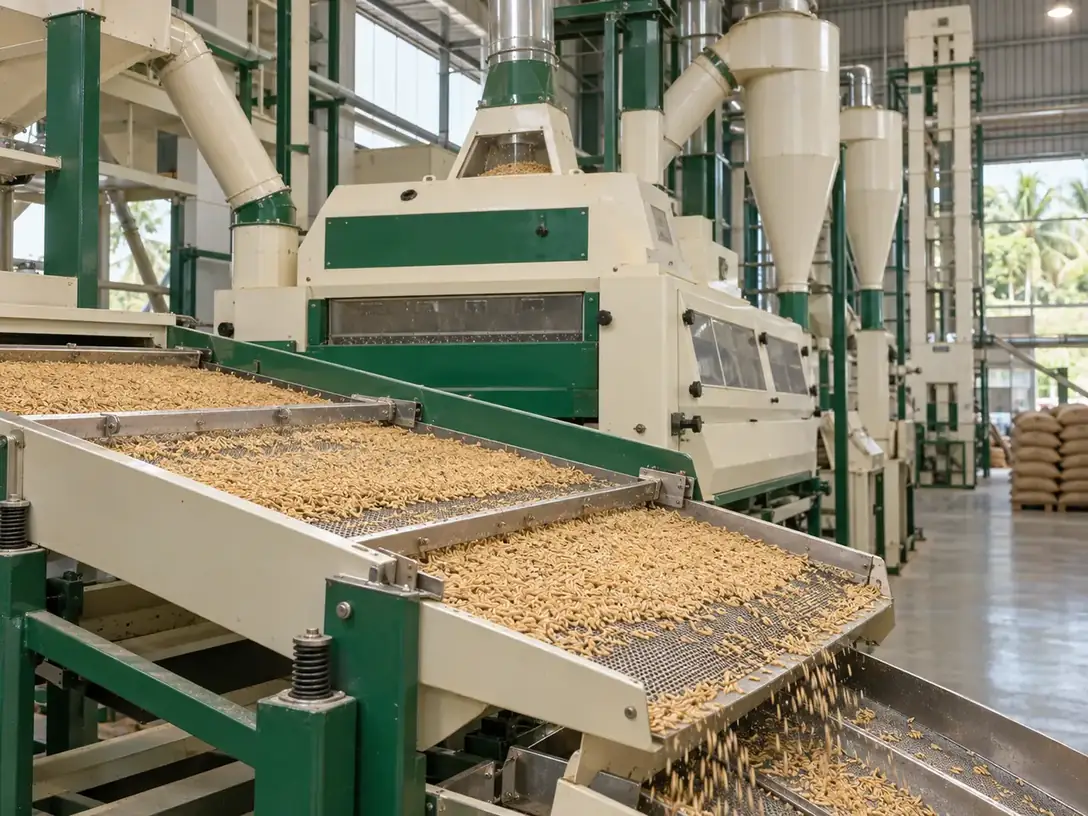 Rice cleaning and de-stoning equipment